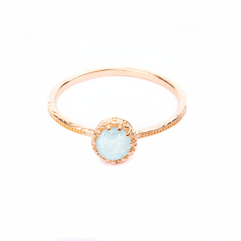 Iko Iko Ring Glass Gold