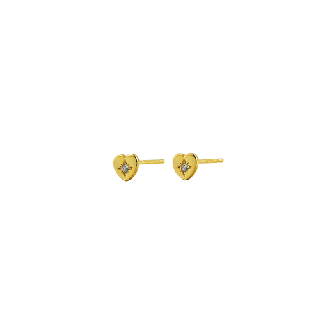 Iko Iko Studs Cubic Zirconia on Hearts