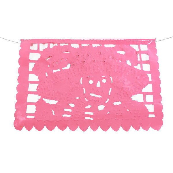 Mexican Plastic Day of the Dead Flags Small