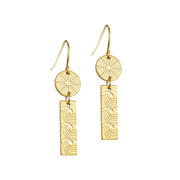Little Taonga Earrings Kina and Moana Pendant Gold