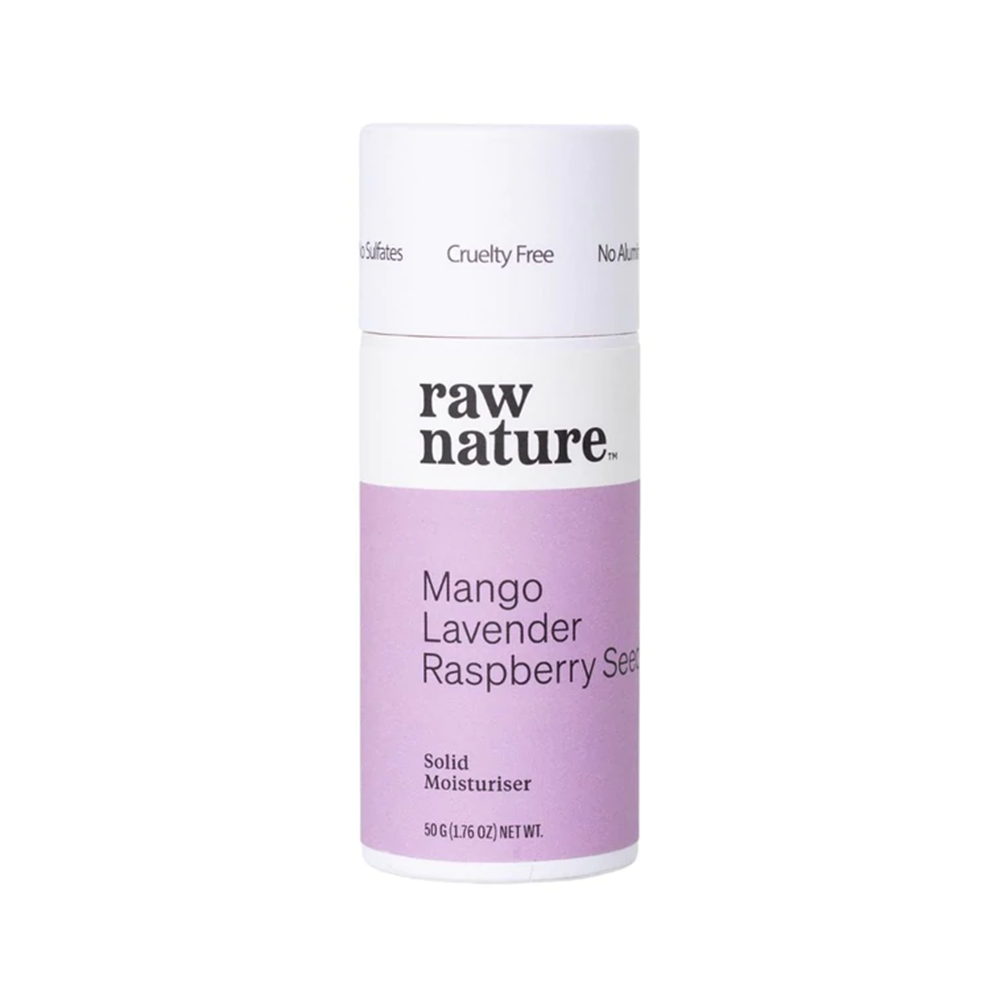 Raw Nature Solid Moisturiser Mango Lavender Raspberry Seed