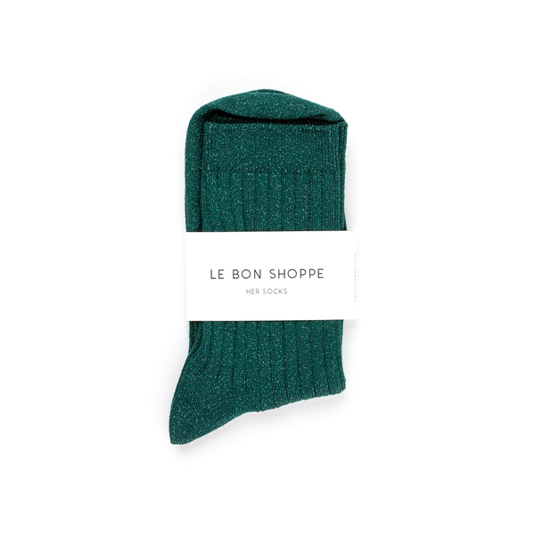 Le Bon Shoppe Socks Her Lurex Glitter Spruce