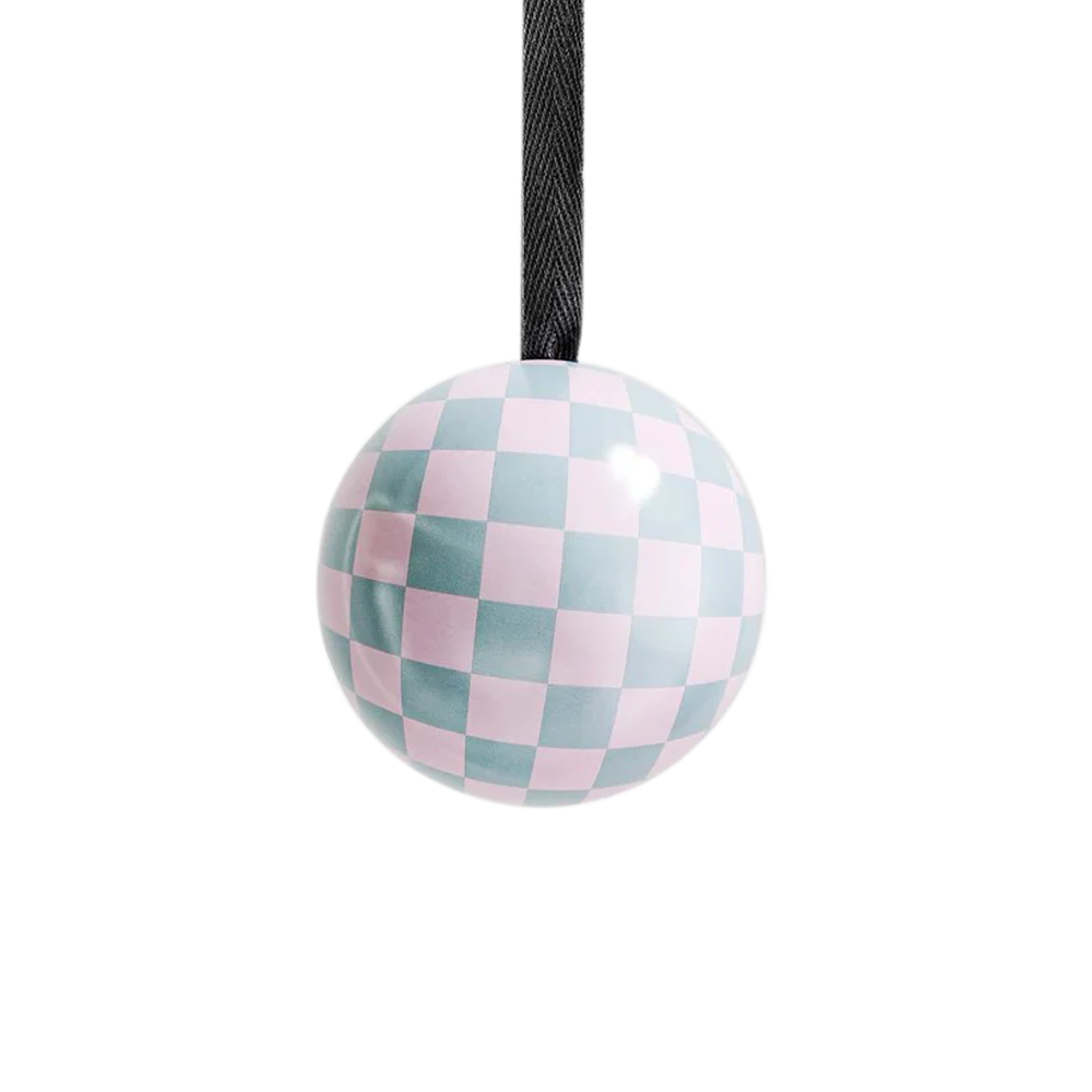 Lettuce Christmas Fillable Bauble Lilac Checkers