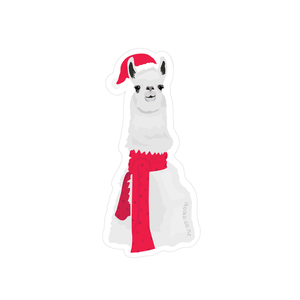 Iko Iko Fun Size Sticker Christmas Llama
