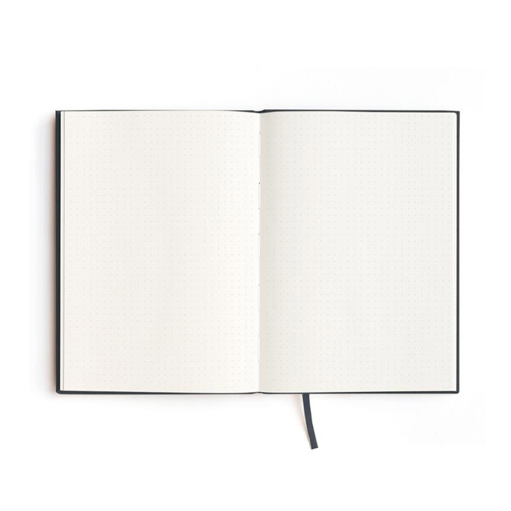 Milligram Spenceroni Soft Cover Linen Notebook Dot Grid A5 Green