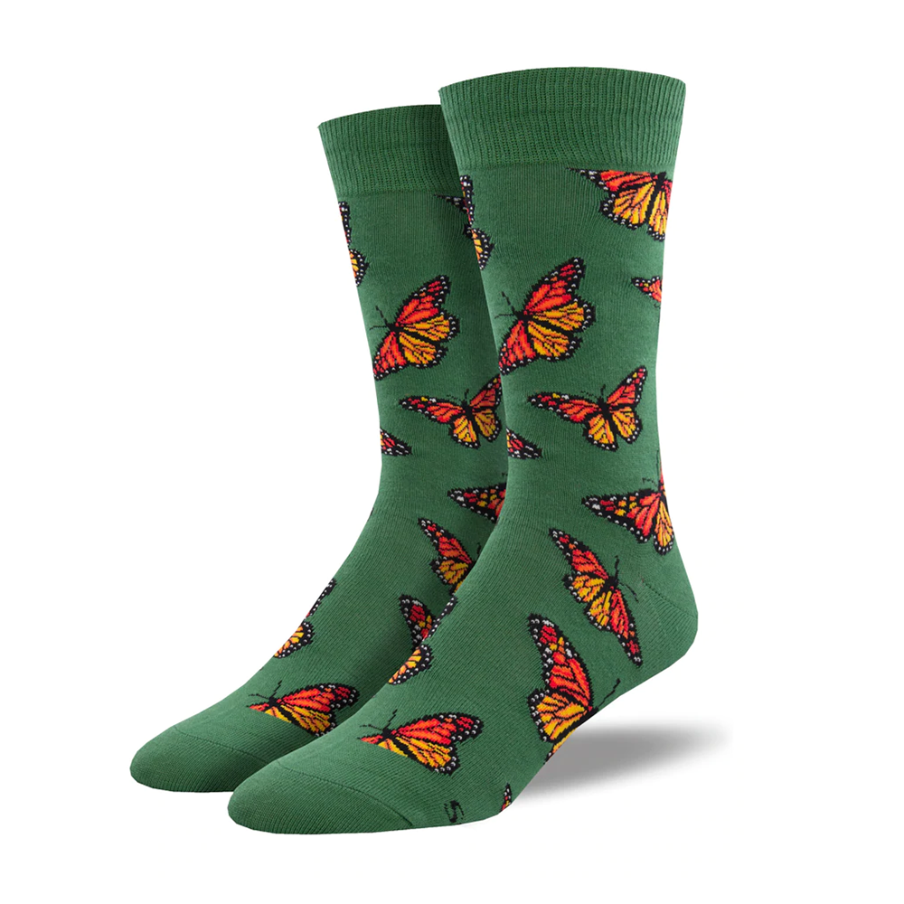 Socksmith Socks Men's Social Butterfly Green