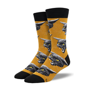 Socksmith Socks Men's Black Cat Malice Gold
