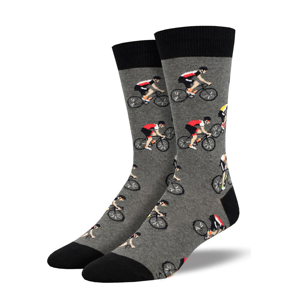 Socksmith Socks Men's Cycling Crew Grey