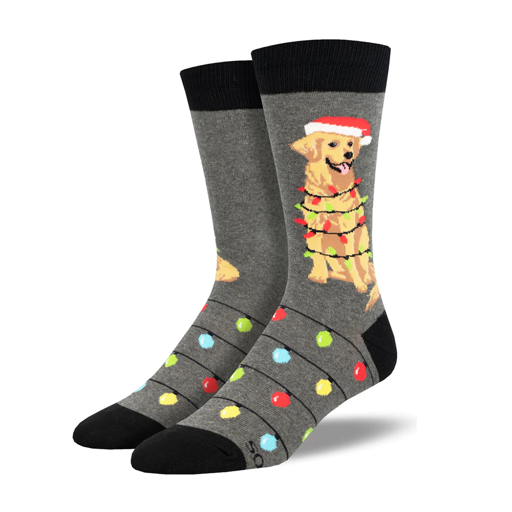 Socksmith Socks Men's Dog Gone Lights Charcoal