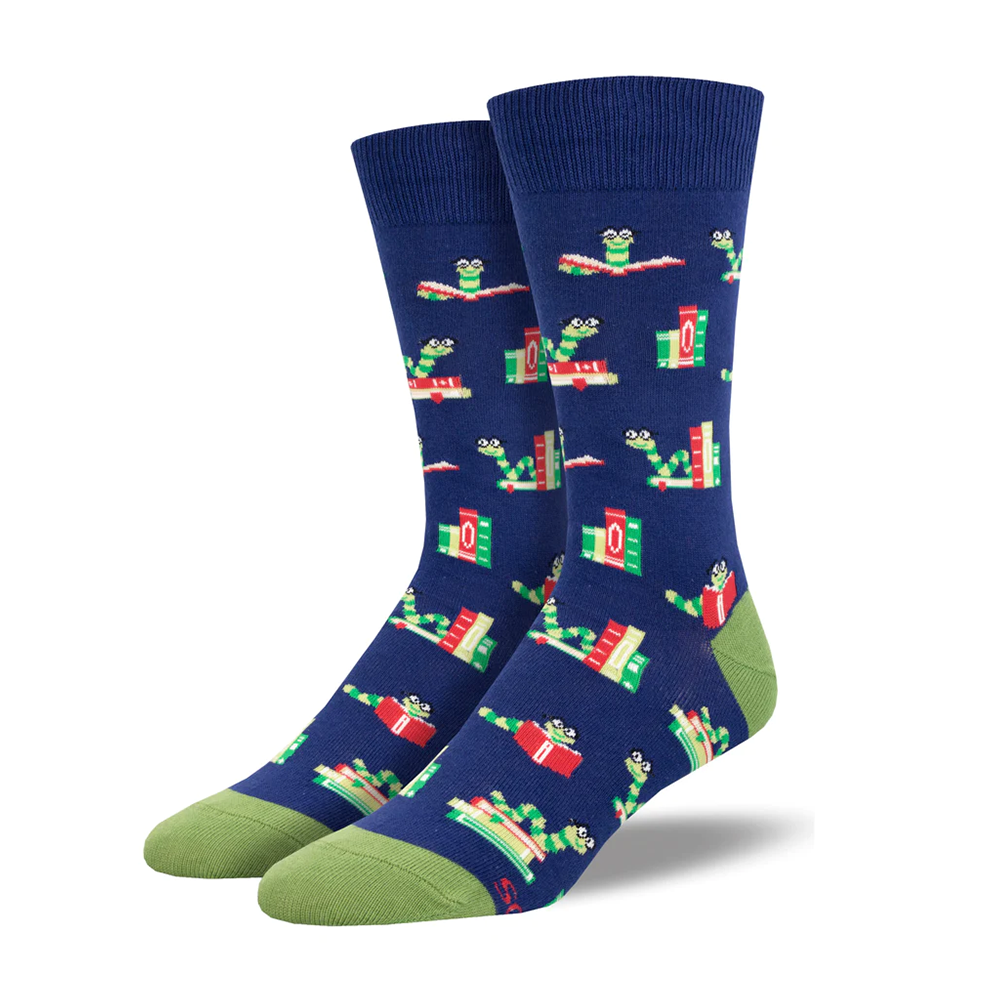 Socksmith Socks Men's Bookworm Navy