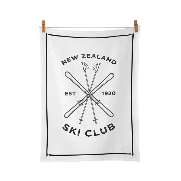 Moana Road Tea Towel NZ Ski Club