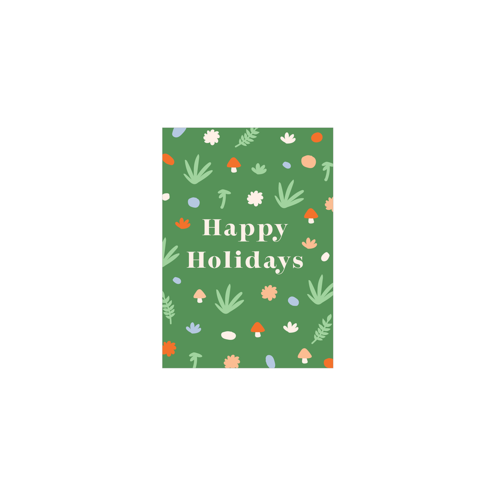 Iko Iko Mini Christmas Card Mushroom Field Happy Holidays
