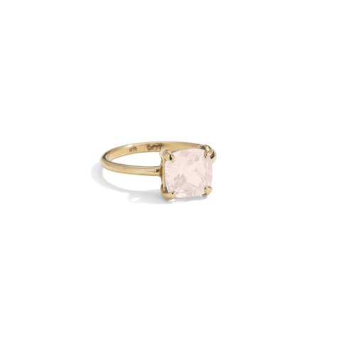 Kerry Rocks Mini Kara Ring Rose Quartz Gold
