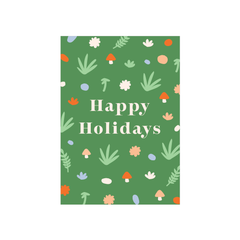 Iko Iko Christmas Card Mushroom Field Happy Holidays