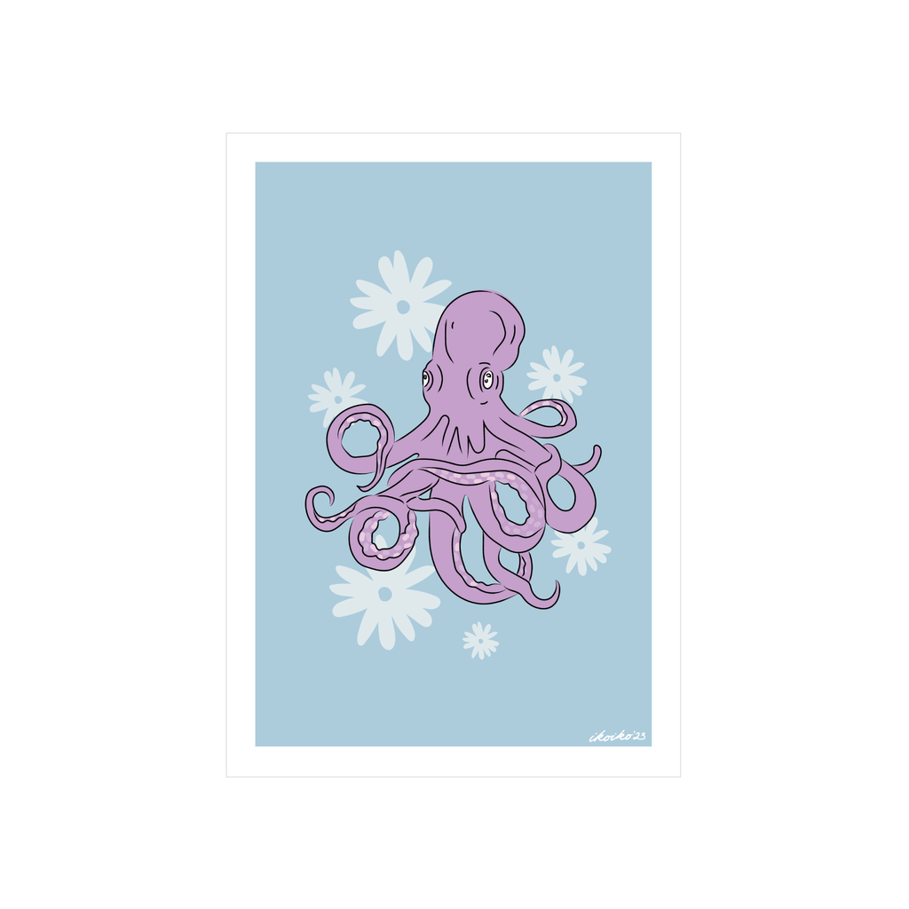 Iko Iko A4 Art Print Pop Octopus
