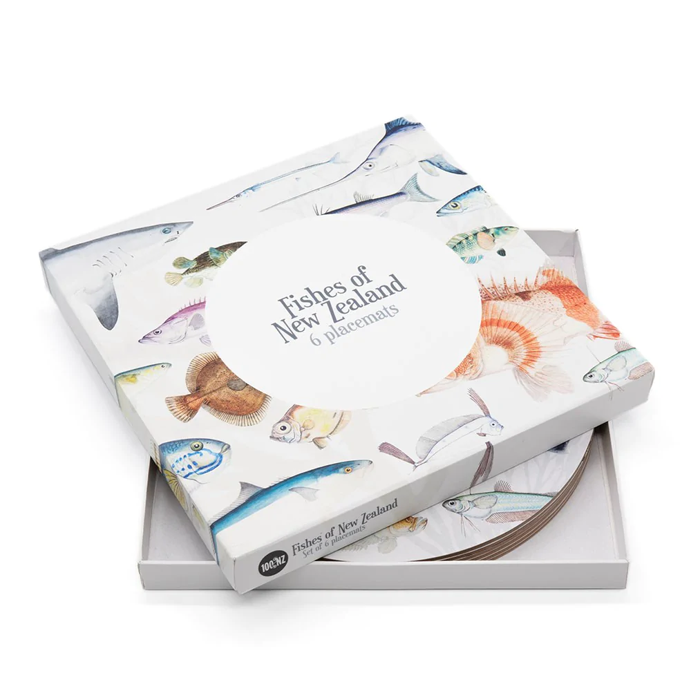 100% NZ  Fishes of NZ Placemats set of 6