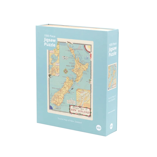 100% NZ 1000 Piece Jigsaw Puzzle Tourist Map