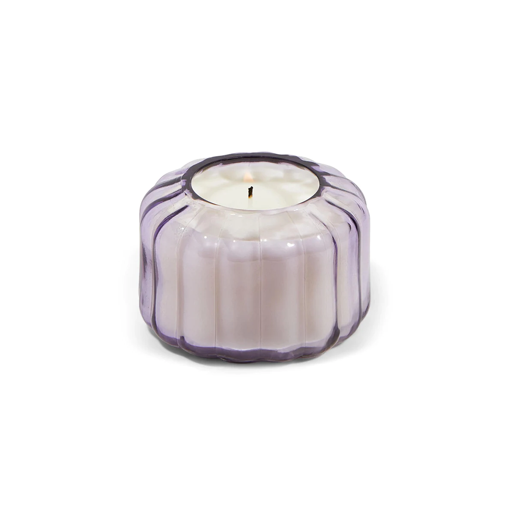 Paddywax Ripple Small Purple Glass Candle 127g Salted Iris