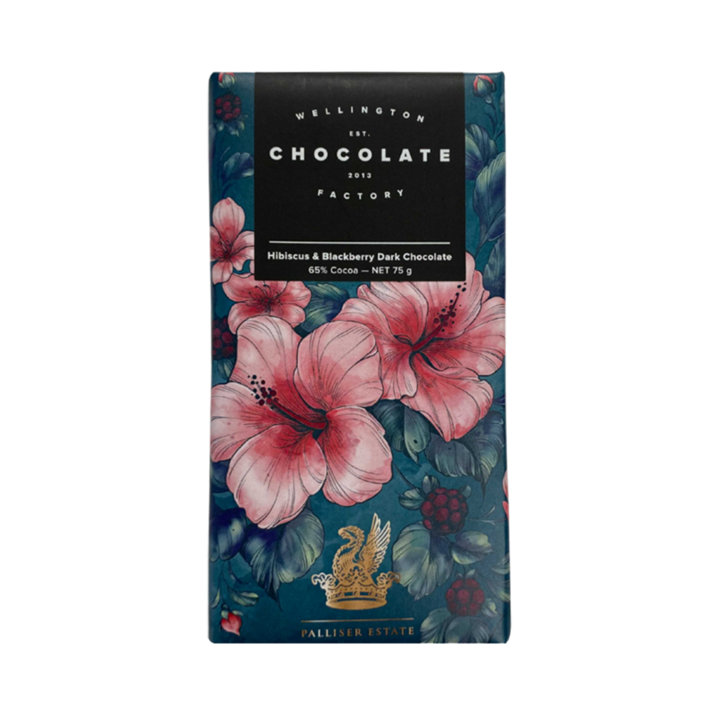 Wellington Chocolate Factory Palliser Estate Hibiscus and Blackberry Bar 75g
