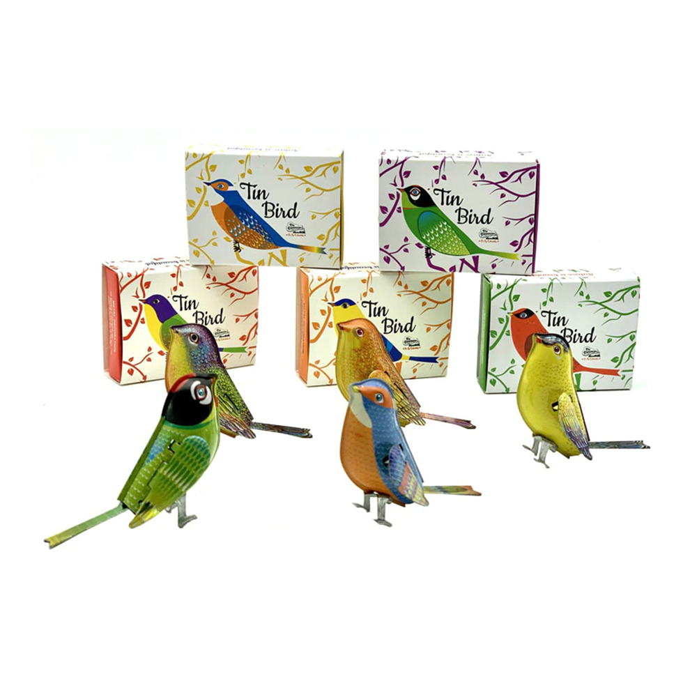 Ornimental Tin Bird Decoration Assorted