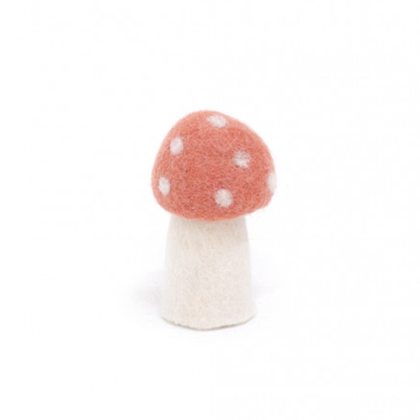 Muskhane 100% Felt Mushroom Dotty Extra Large 13cm Lychee