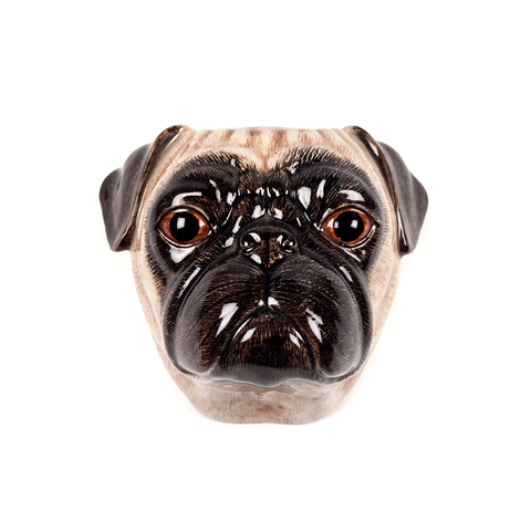 Quail Pug Wall Vase Small