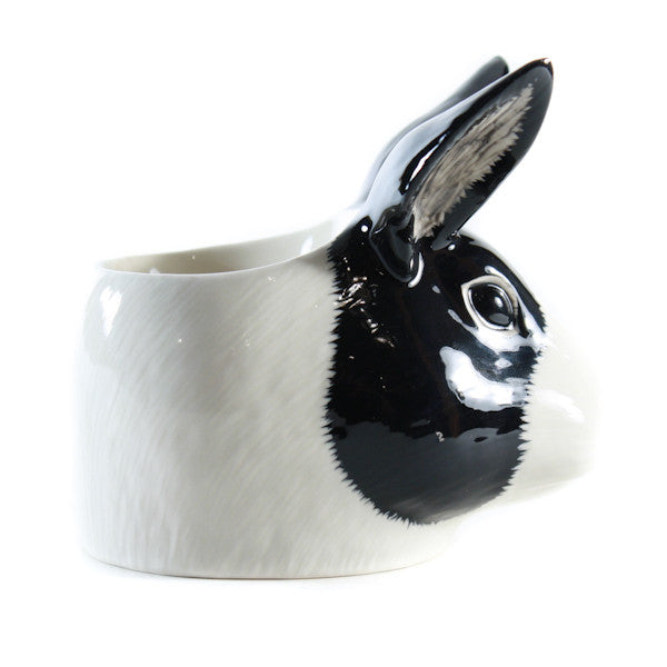 Quail Rabbit Egg Cup Black and White