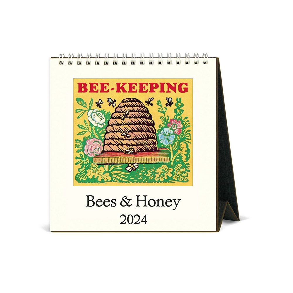 Cavallini 2024 Desk Calendar Bees and Honey
