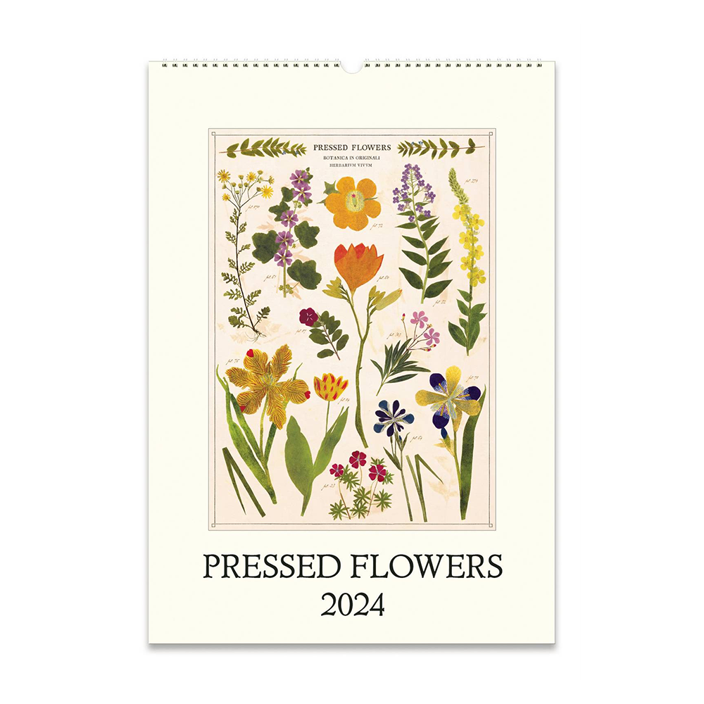 Cavallini 2024 Wall Calendar Pressed Flowers