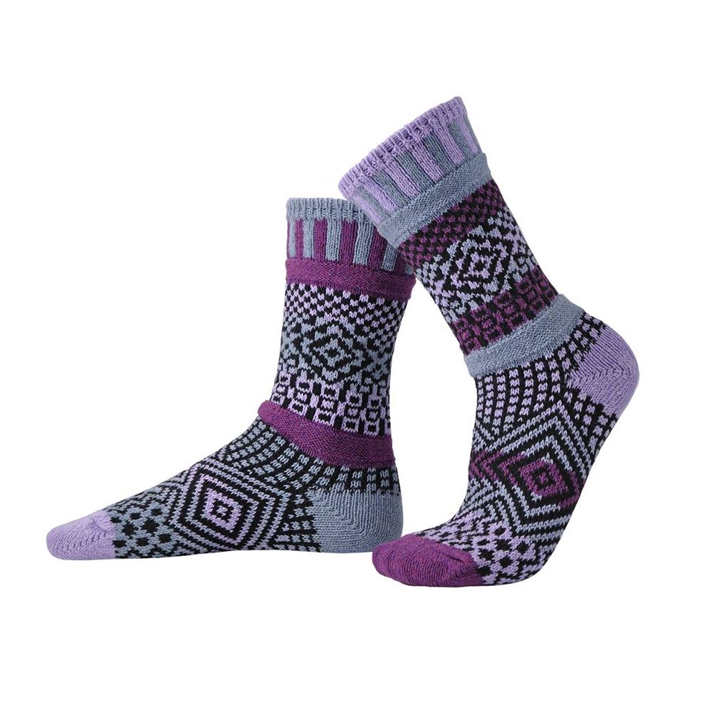 Solmate Socks Adult Crew Wisteria