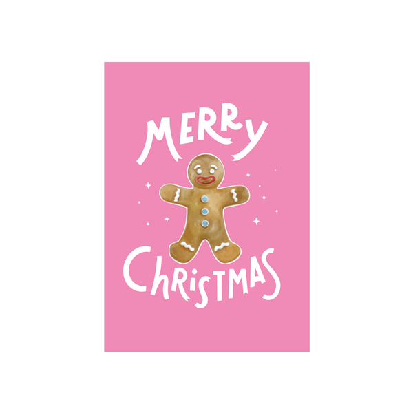 Steer Illustrations X Iko Iko Christmas Card Gingerbread Man