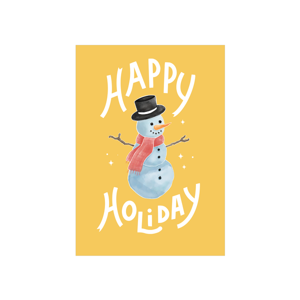 Steer Illustrations X Iko Iko Christmas Card Snowman