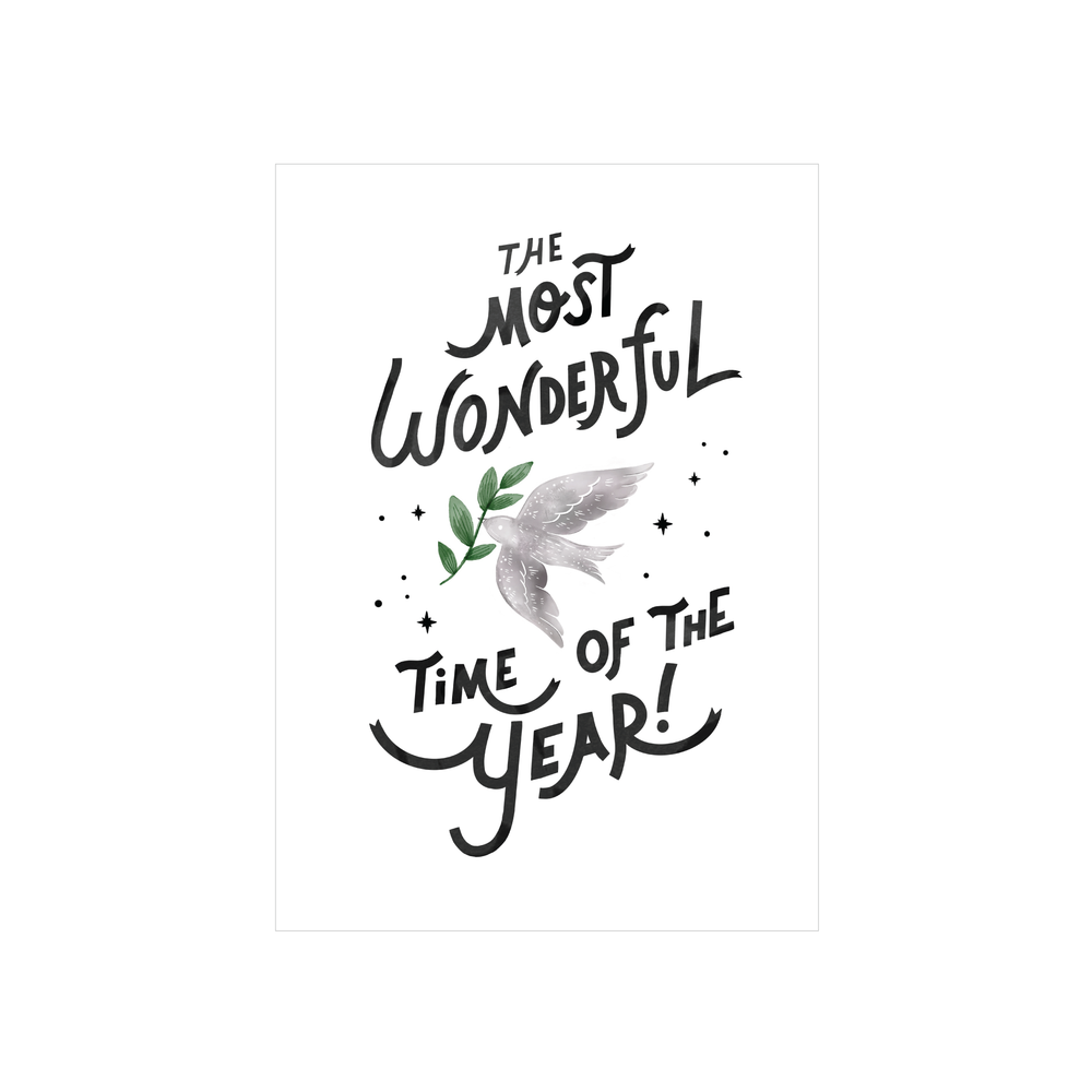 Steer Illustrations X Iko Iko Christmas Card Dove White