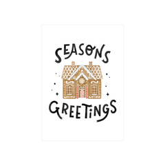 Steer Illustrations X Iko Iko Christmas Card Gingerbread House White