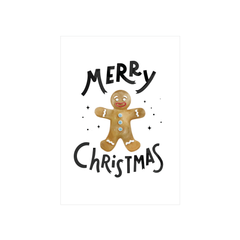Steer Illustrations X Iko Iko Christmas Card Gingerbread Man White