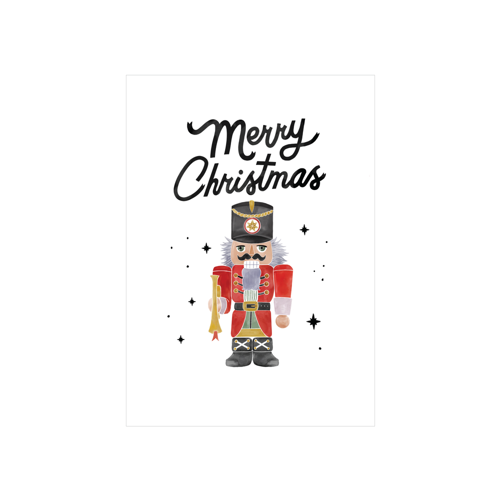 Steer Illustrations X Iko Iko Christmas Card Nutcracker White