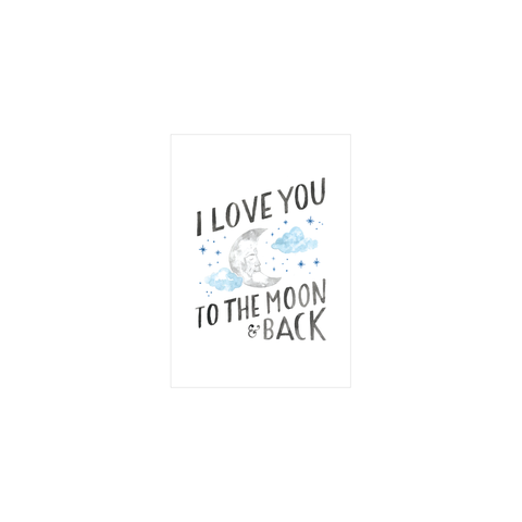 Steer Illustrations X Iko Iko Mini Card Moon and Back