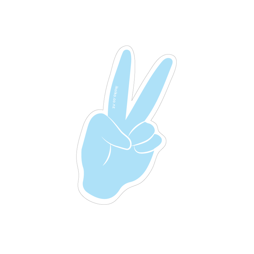 Iko Iko Fun Size Sticker Peace Fingers