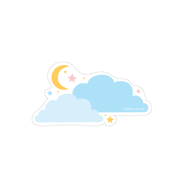 Iko Iko Fun Size Sticker Clouds and Moon