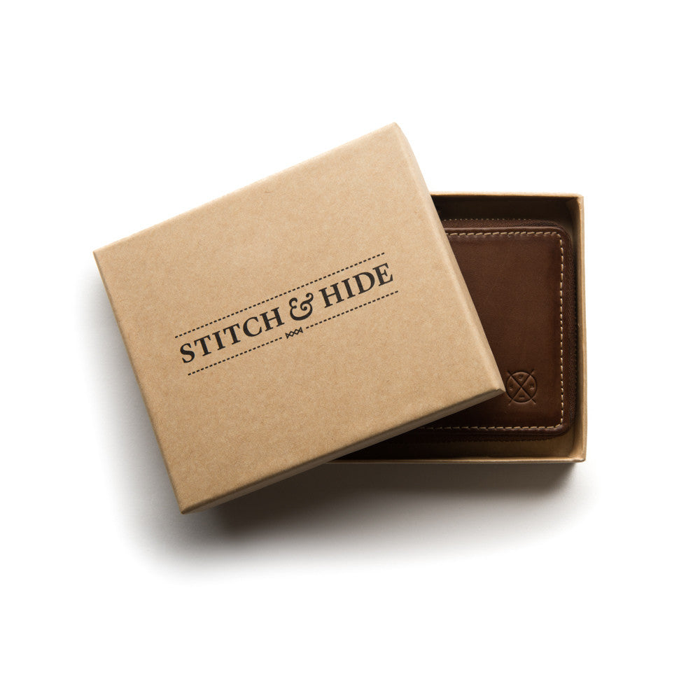 Stitch & Hide Leather Wallet William Dark Brown