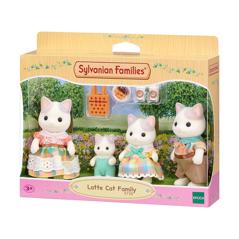 Sylvanian Families Latte Cat Family