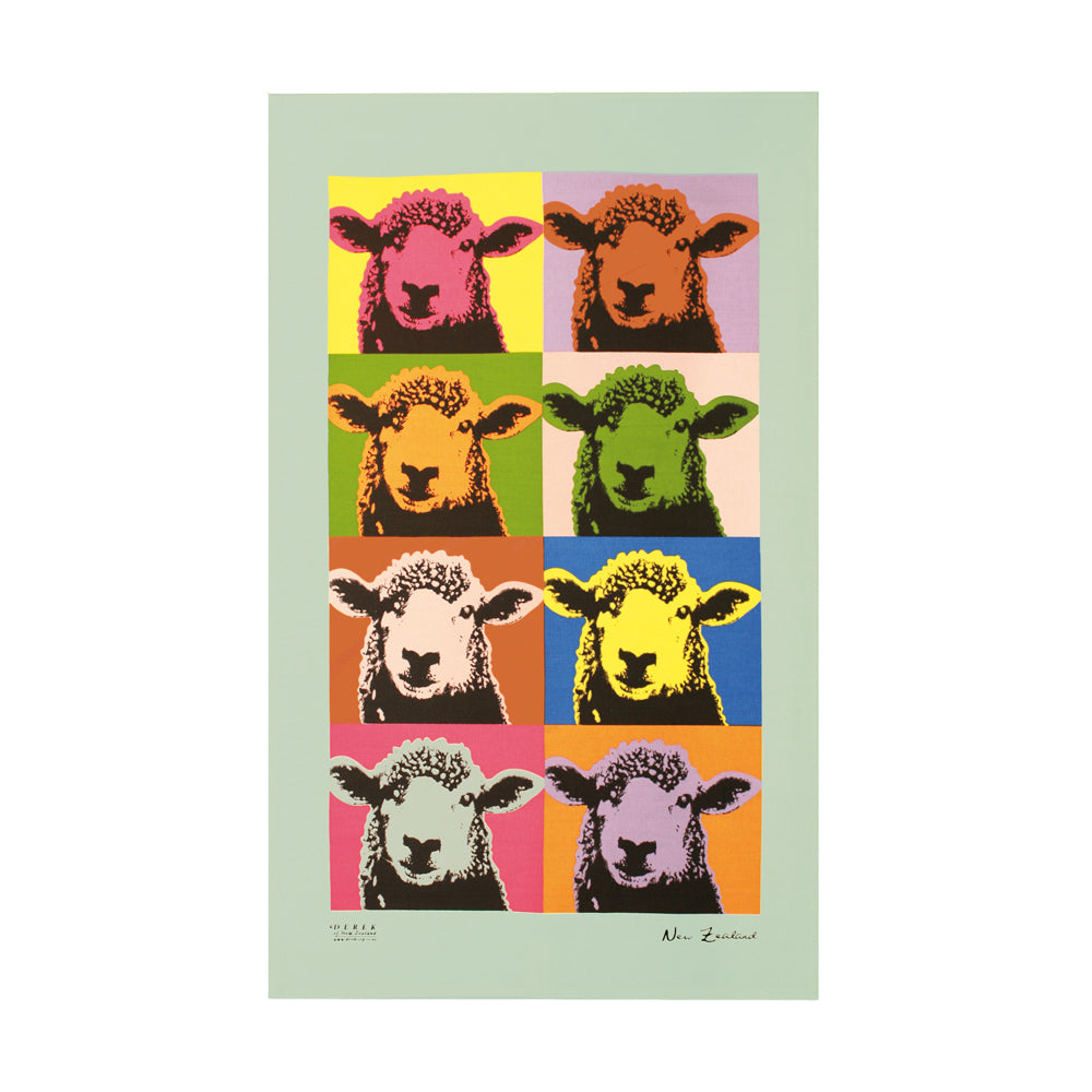 Pop Art Sheep Tea Towel