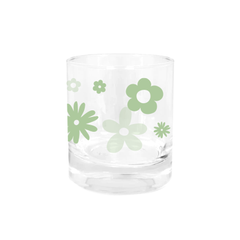 Iko Iko Glass Tumbler Daisies Sage