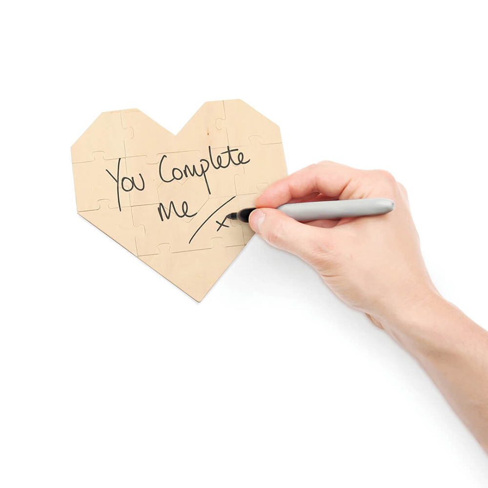 You Complete Me Jigsaw Heart