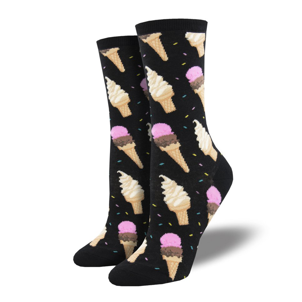Socksmith Socks I Scream Black Women's