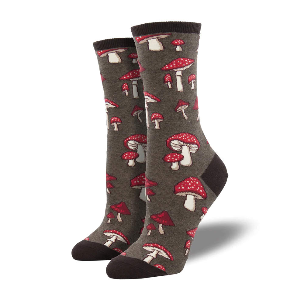 Socksmith Socks Women's Pretty Fly for a Fungi Brown Heather