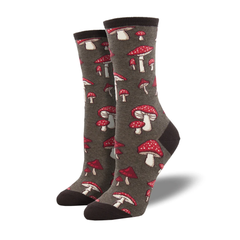 Socksmith Socks Women's Pretty Fly for a Fungi Brown Heather