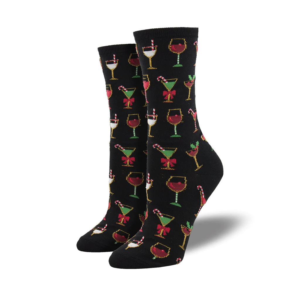 Socksmith Socks Women's Christmas Cocktail Black