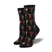 Socksmith Socks Women's Christmas Cocktail Black