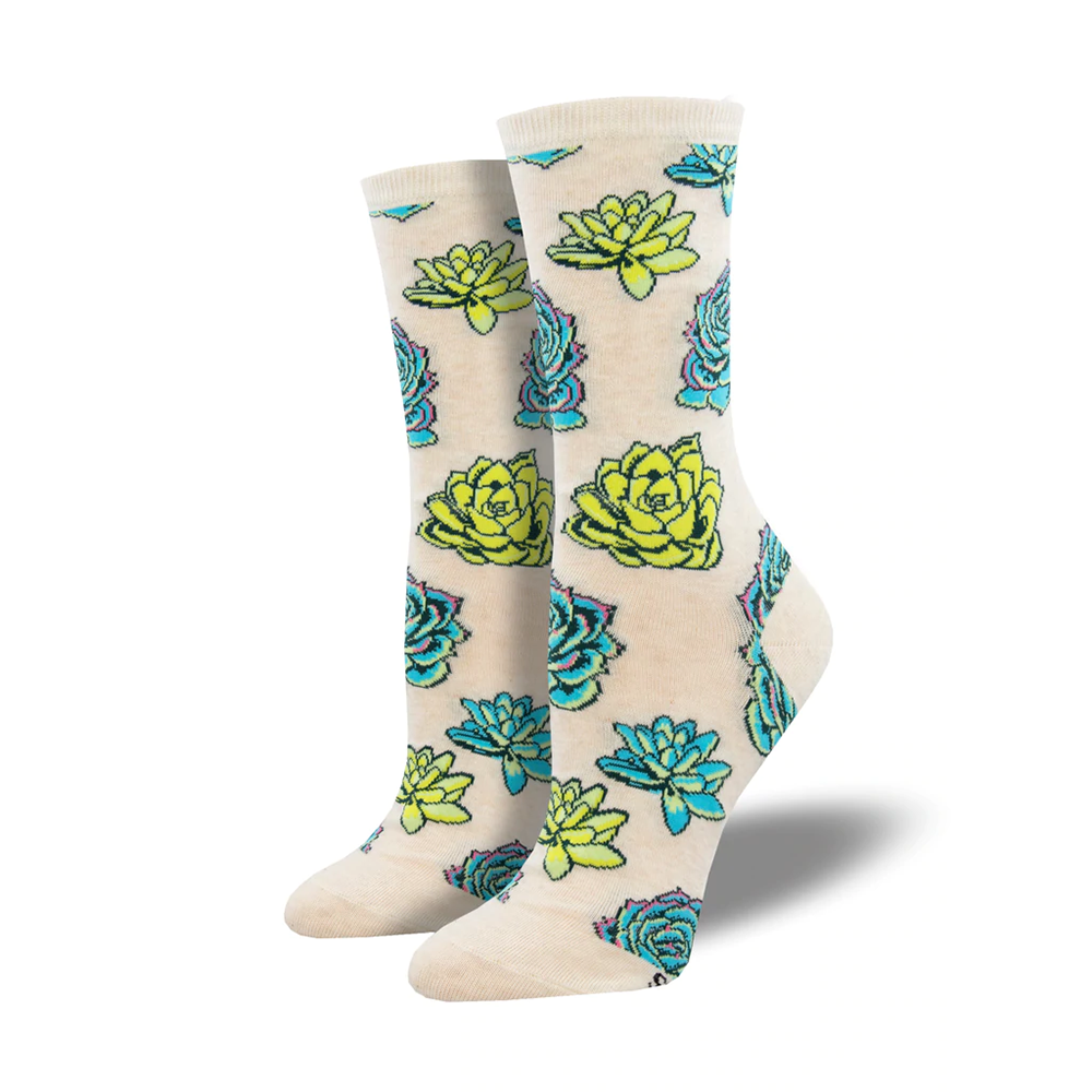 Socksmith Socks Women's Succulents Ivory